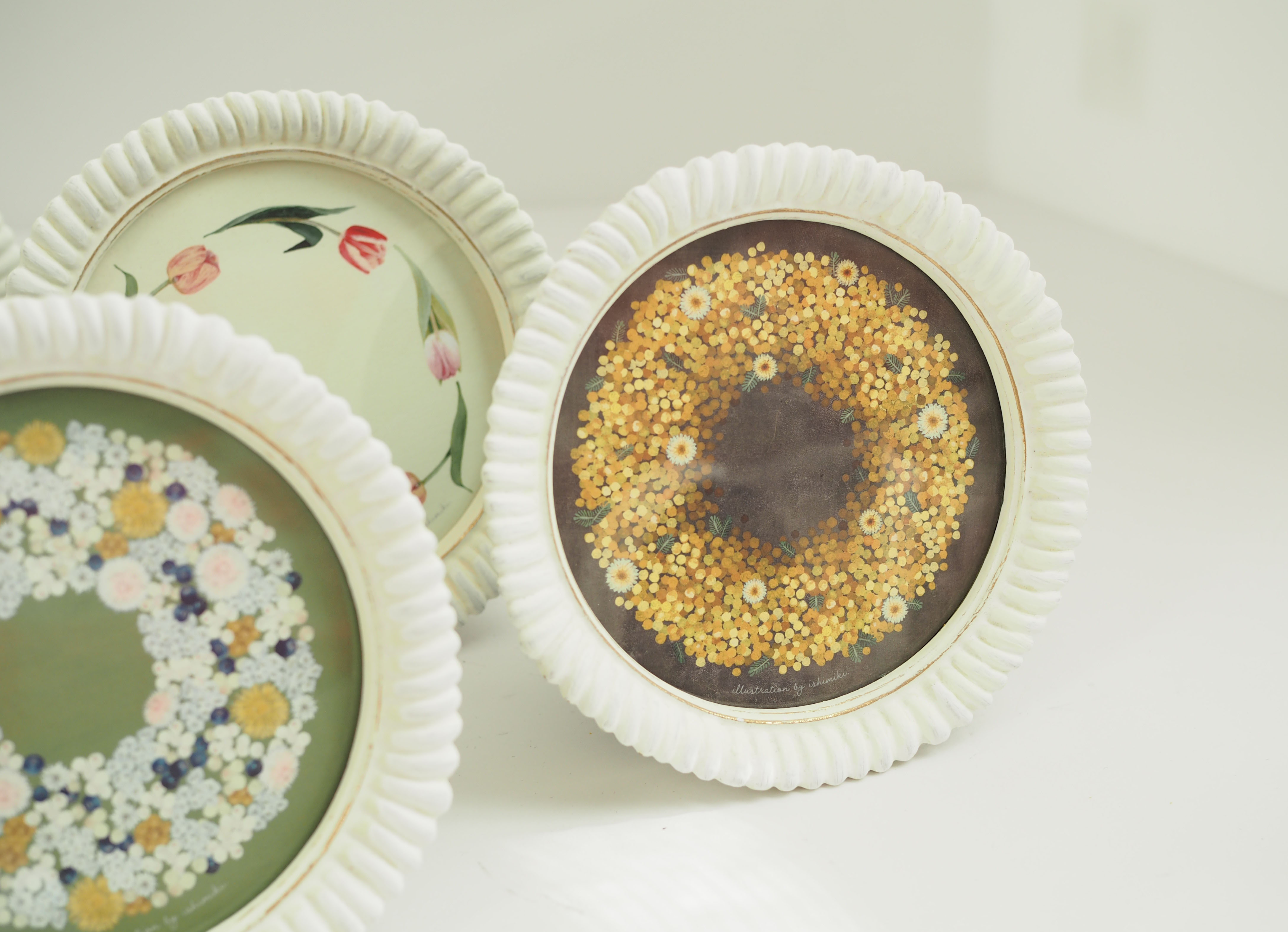 まるいフレーム〈木漏れ日ミモザ〉